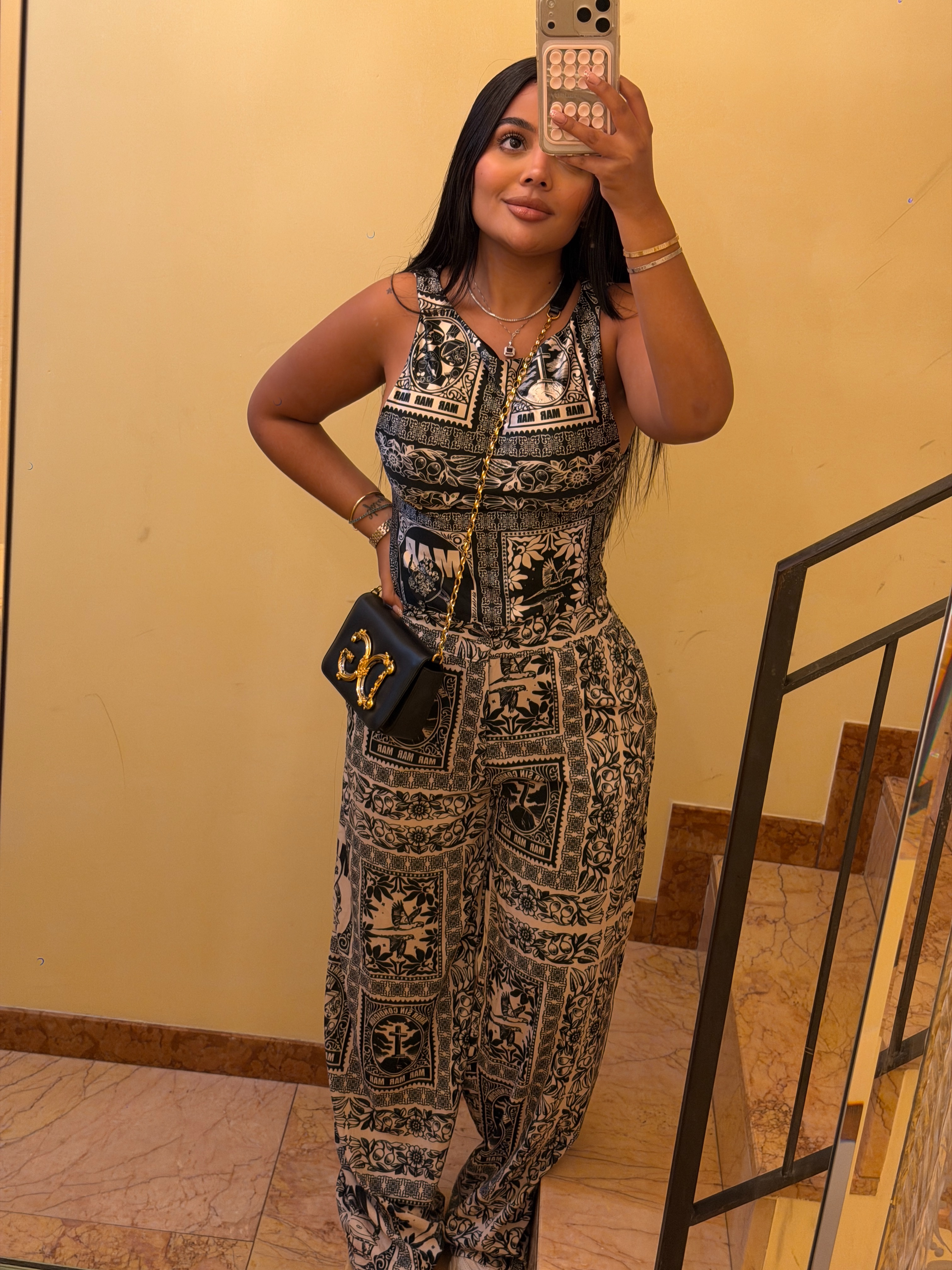 PANTALÓN ALBA ESTAMPADO NEGRO