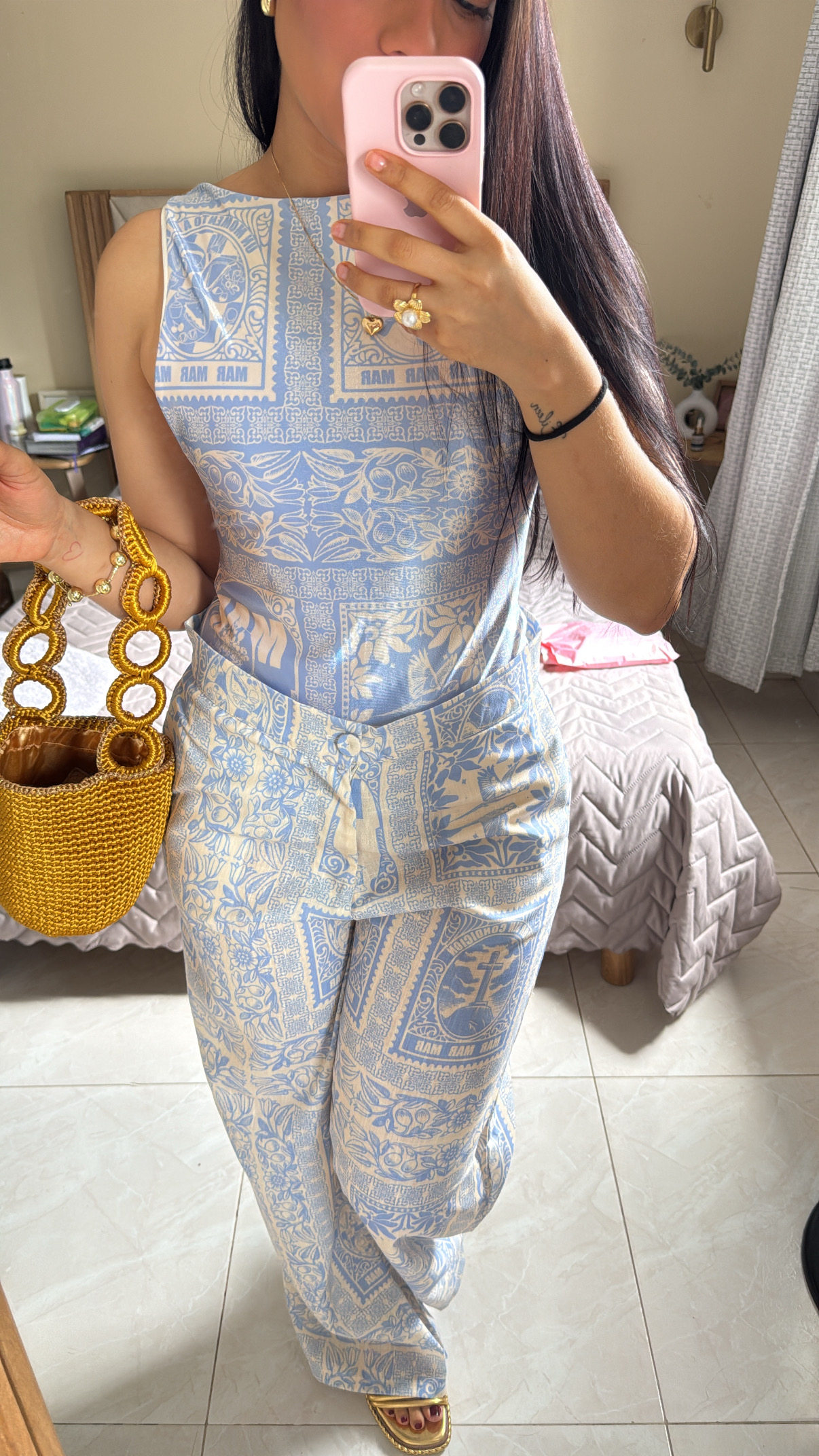 PANTALÓN ALBA ESTAMPADO AZUL imagen 2